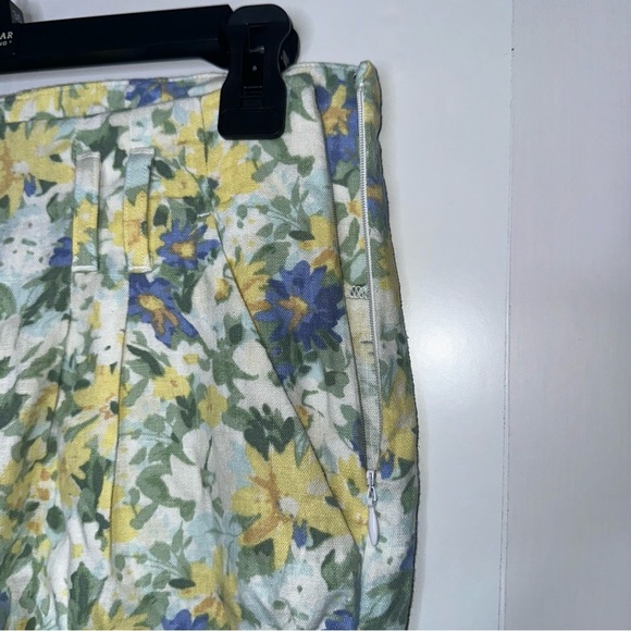 Abercrombie & fitch high waisted floral linen blend shorts size small - Picture 2 of 4